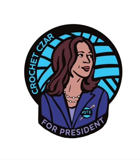 Crochet Czar for President Sticker